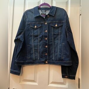 👗 NWOT Nicole  Nicole miller Dark Blue Jean Jacket size xlarge